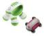 White ABS Electric Mini Massager with 4 mssage heads and red light