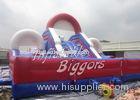 Kindergarten Promotion Red Giant Inflatable Slide Fun City For Commercial / Residential