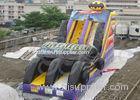 Roller Coaster Kids Inflatable Slides With Four Slides For Playground Amusement Park