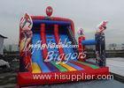 AU PVC Kids Inflatable Spiderman Double Slip N Slide For Inflatable Amusements