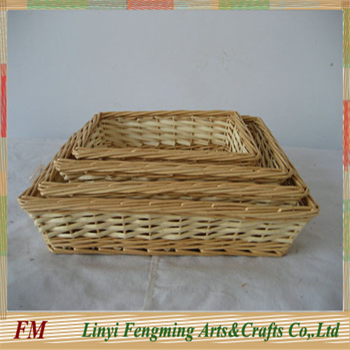 wicker fruit storage basket with wicker wine basket dividers and handle