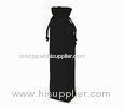 Black Drawstring Decorating Wine Bottles Pouch For Gifts Packing