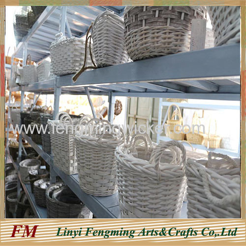 3pcs Eco-friendly Brown Wicker Basket  and wicker baskets with lids