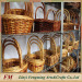 3pcs white wedding willow baskets flower wicker basket