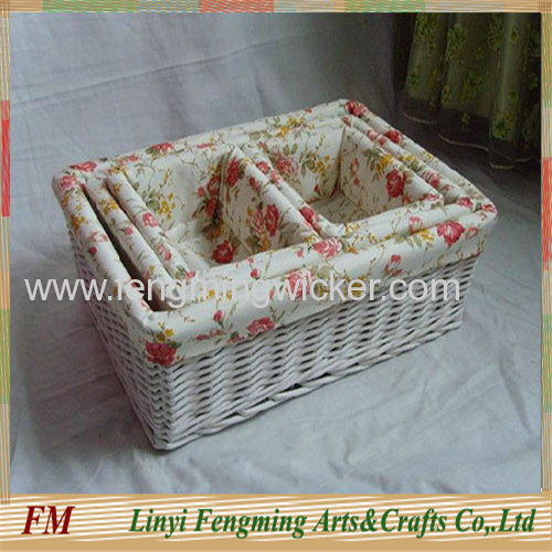 New arrival square shape handmade willow dry fruit decoration tray