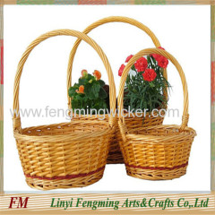 wicker Exquisite Flower basket with handle
