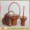 New product Portable handmade firm empty wicker flower baskets with high quality