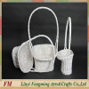 2015 oval willow paper basket with handle