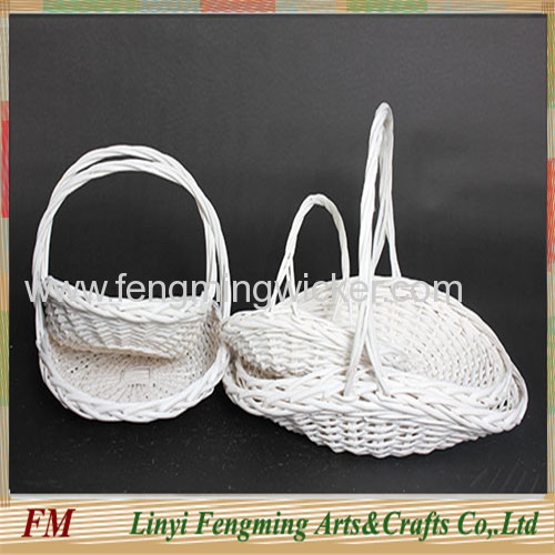 5pcs wicker wedding flower basket