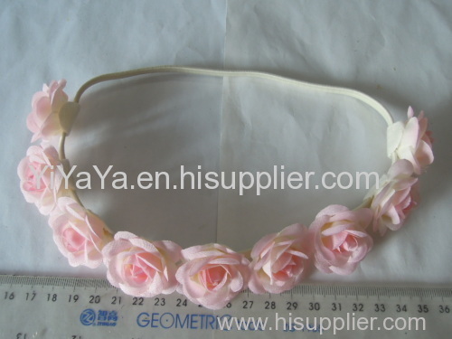 New Handmade Silk Floral Hair Wreath and Flower Head Garland