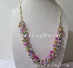 Fashion Multiple Colorful Crystal Necklace