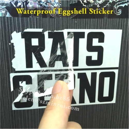 waterproof vinyl eggshell stickers for outdoor use