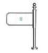 Indoor Subway / Musem Auto Reset Economic Automatic Reset Manual Swing Gate Barrier