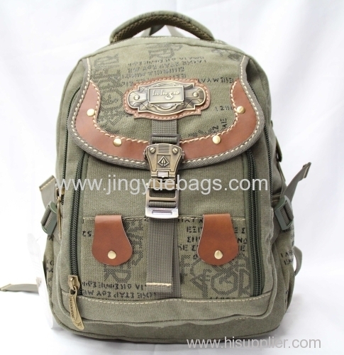 Fashion durable new design army canvas backpack