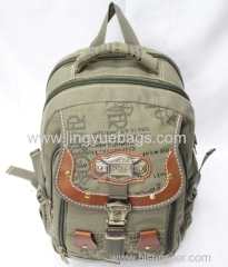 Fashion durable new design army canvas backpack