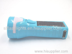 Plastic Rechargeable LED Flashlight With Solar