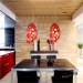 Indoor Cantin Modern decoration resin pendant lights Chrome Plating Optional MS P1012