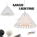 Red and White Indoor Decoration Resin pendant lights Contemporary Stype Lamp MS P1018