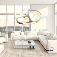 Modern Hot Sale Red Indoor Decoration Resin pendant lights Branch Lightings Three LED Bulb