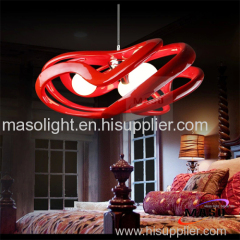 Indoor resin pendant lamp LED bulb replacable lighting source three lamp holders