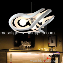 Indoor resin pendant lamp LED bulb replacable lighting source three lamp holders
