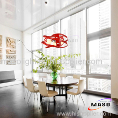 Indoor resin pendant lamp LED bulb replacable lighting source three lamp holders