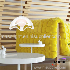 Pentagram Resin Shade Indoor pendant lamp white color finished 40w energy saving light
