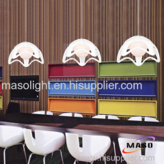 Pentagram Resin Shade Indoor pendant lamp white color finished 40w energy saving light