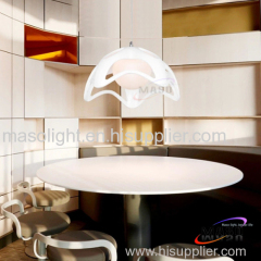 Pentagram Resin Shade Indoor pendant lamp white color finished 40w energy saving light