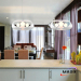 Residential Lighting Three Petals Resin Shade Indoor Pendant Lamp E27 Base