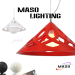 Home Lighting Cone Shape Resin Pendant Light Energy Save Lamp For Indoor Dining Room