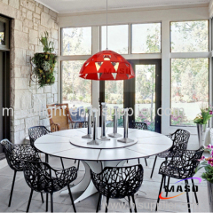 Creative Umbrella Shape Design Indoor Resin Pendant Lamp Red Color Energy Saving Power