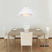 Indoor Multi-layer Cap Resin Shade Residential Lighting Pendant Lamp Warm White CCT