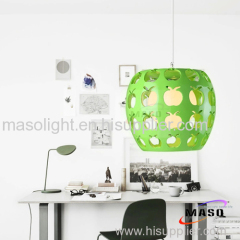 Indoor Green Apple Resin Shape Pendant Lamp For Bar Dining Room Decoration LED Light