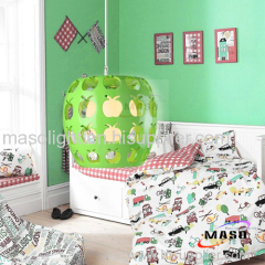 Indoor Green Apple Resin Shape Pendant Lamp For Bar Dining Room Decoration LED Light