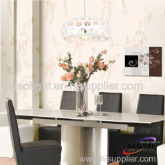 Resin Material White Apple Three Lamp E27 Holder Steel Wire Adjustable Indoor Pendant Lamp