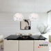 Creative Football Type Indoor Resin Pendant Lamp Environment Friendly Energy Save Source