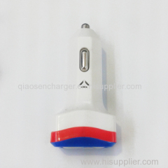 High quality LED lighting car charger for smartphone