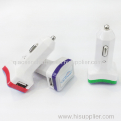 High quality LED lighting car charger for smartphone