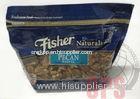 Stand Up Snack Packaging Bags , flat bottom stand up pouch with zipper for nuts