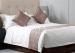 300TC Luxury Hotel Bed Linen , Home White Jacquard Modern Beddding Sets For Wedding
