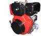 Red color High Performance Diesel Engines 1 cylinder air cooled electric start