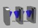 Intelligent Glass Retractable Flap Barrier Gate Turnstile With 24V DC Brush Motor