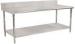 2 Tier Commercial Stainless Steel Kitchen Work Table CE / RoHS