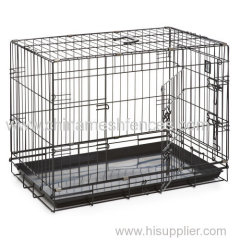 Dog Life Dog Crate Double Door Black Large for training