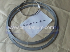Nickel Titanium memory alloy strip/foil size:0.75*4.5*18000mm used for medical equipment ends withsuspension loop