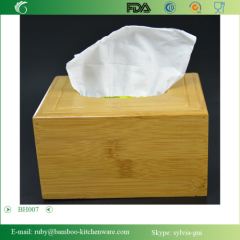 BH007/Bedroom Bamboo Tissue Box Tissue Holder Cover