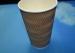 6.5oz / 7oz PE Coated Kraft Paper Insulated Disposable Coffee Cups With Lids