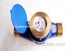 Cold Brass Water Meter With ISO 4064 Class B , BSP Thread