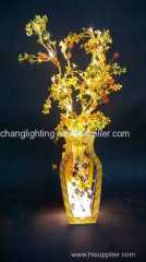 Led craft glass vase lights Electroplating flower USB